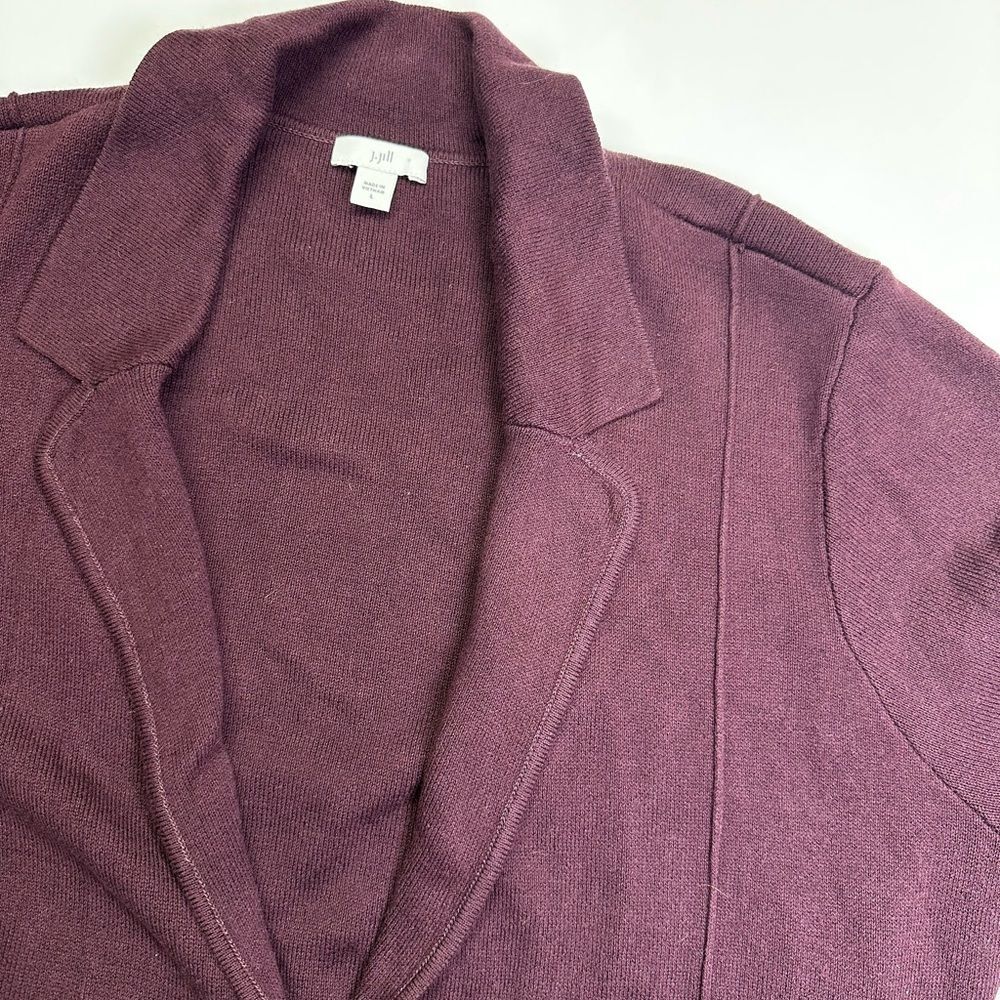 J. Jill Long Cardigan, Three Button Closure, Notched Collar, Cotton Blend Size L